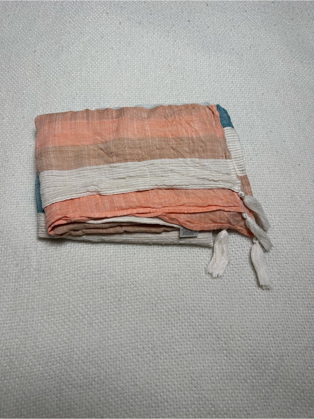 L*Space Striped Luxury Beach Blanket & Sarong Multi-use Cover-Up - OS